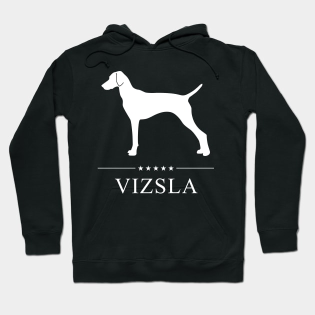 Vizsla Dog White Silhouette Hoodie by millersye